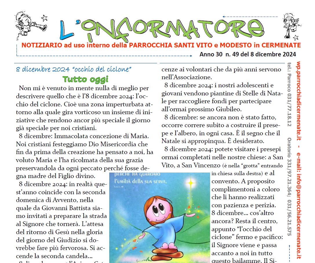 L’Informatore dell’8 dicembre 2024