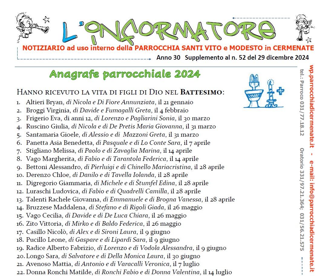 L’Informatore del 29 dicembre 2024 supplem.