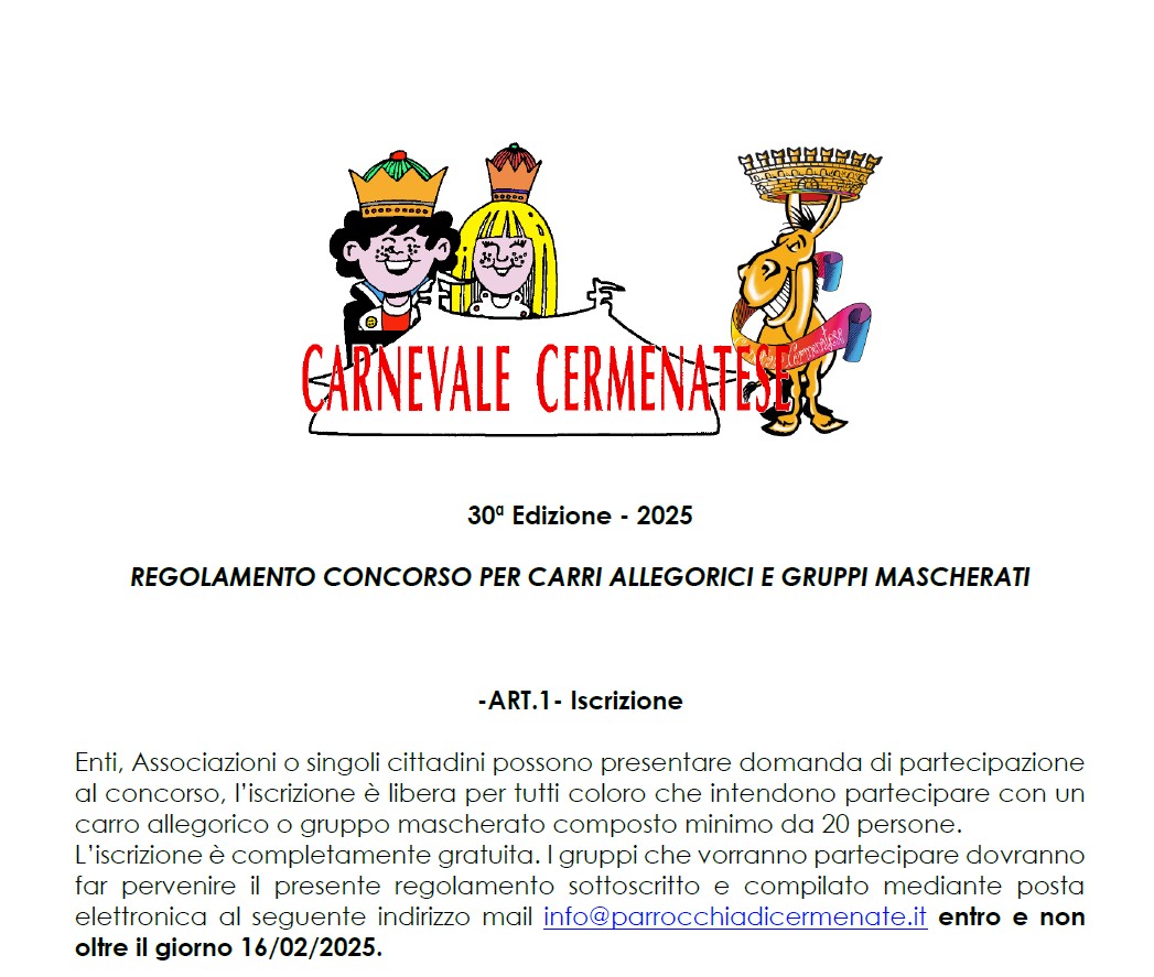 Carnevale Cermenatese 2025