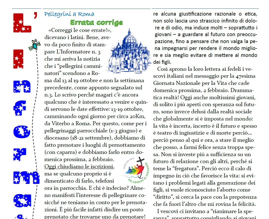 L’Informatore del 26 gennaio 2025