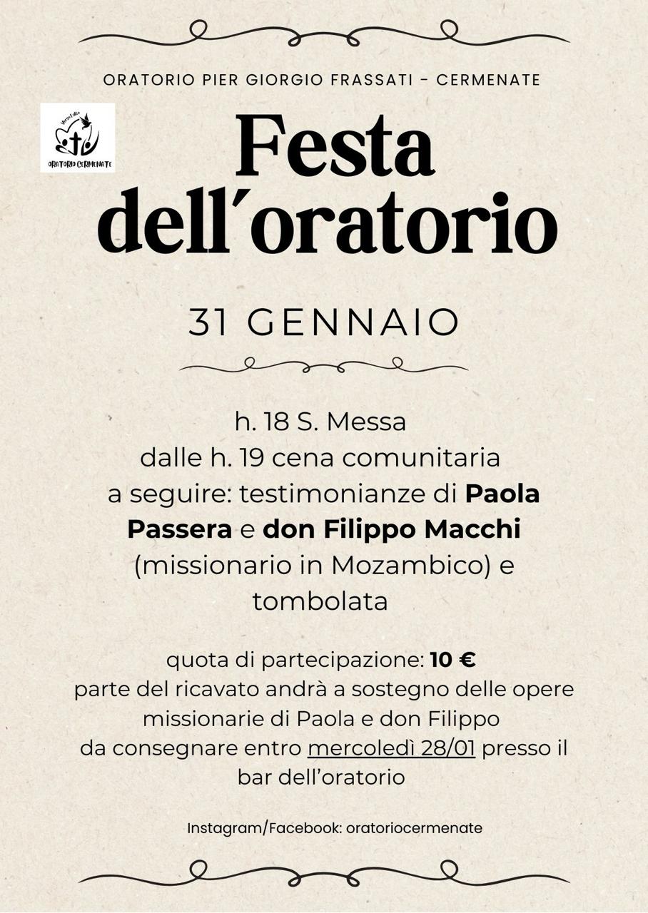 GRANDE festa in Oratorio