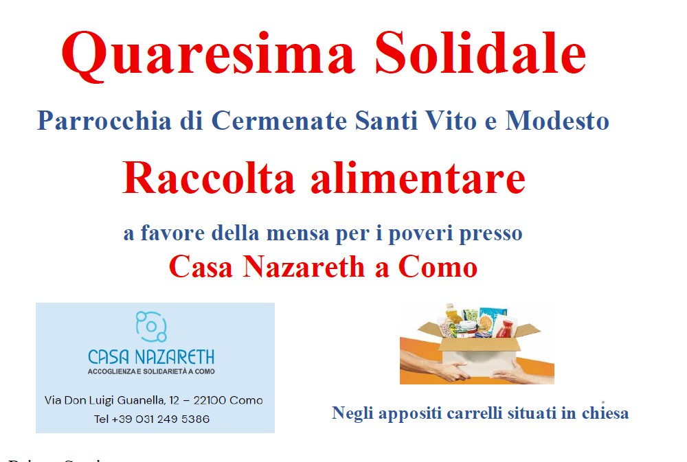 Quaresima di solidarietà