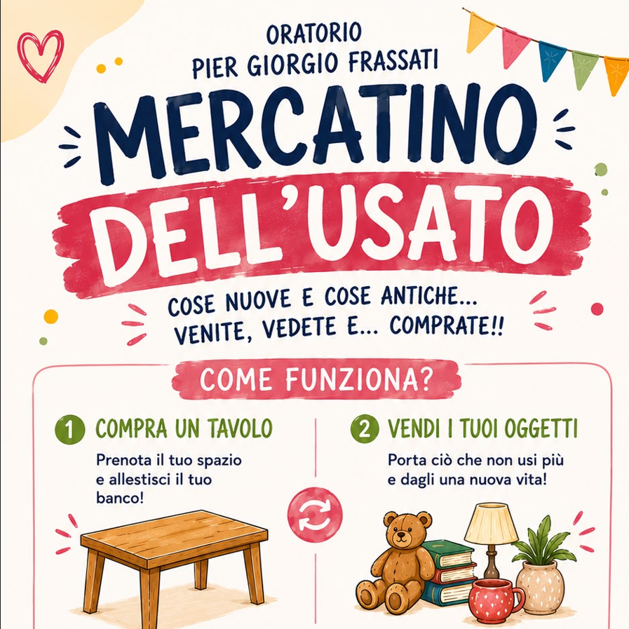 Mercatino dell’usato in oratorio